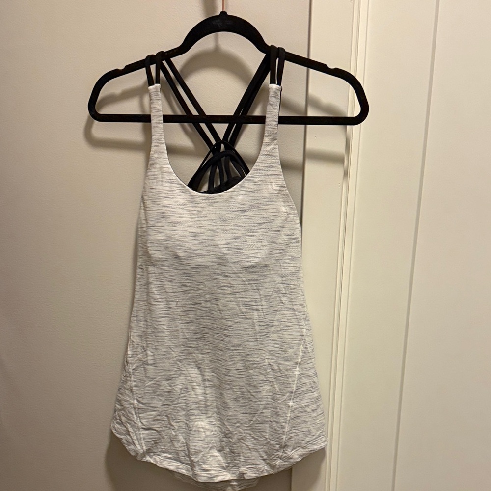 Lululemon Athletica White Strappy Tank Top